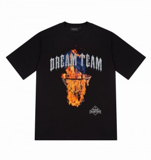 Black Trapstar Bust Down Dreams Tee Men's T Shirts | GDMWAB-294