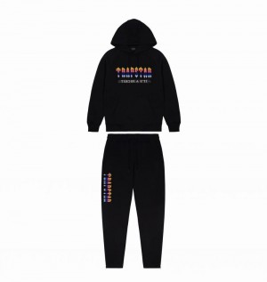 Black Trapstar Chenille Decoded 2.0 Hooded Men's Tracksuits | RQJTVM-913