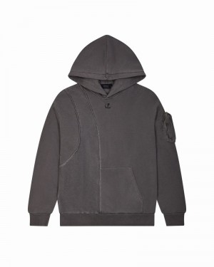 Black Trapstar Construct Hyperdrive Hoodie Men's Tracksuits | QOZVHN-937