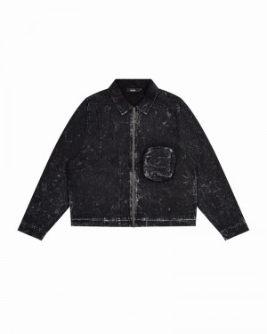 Black Trapstar Construct Men's Jackets | BRUGLS-415