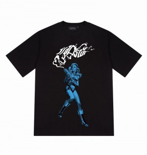 Black Trapstar Extraordinary Tee Men's T Shirts | OLJXPT-950