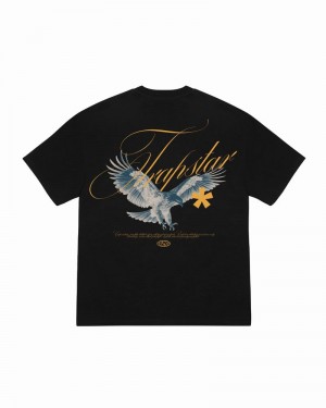 Black Trapstar Flying Birds Tee Men's T Shirts | VWHNMS-938