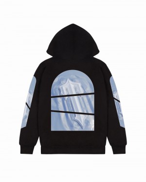 Black Trapstar Freeze Art of War Men's Hoodie | DWLQCG-801