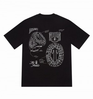 Black Trapstar Game Time Tee Men's T Shirts | JHKDVS-816