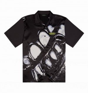 Black Trapstar Grill Shirt Men's T Shirts | FKWSQE-674