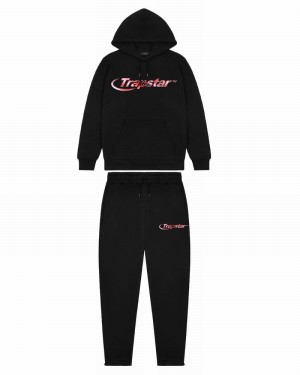 Black Trapstar Hyperdrive Chrome Hoodie Men's Tracksuits | FJGMUV-835