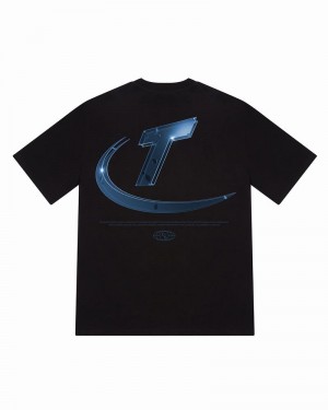 Black Trapstar Hyperdrive High Density Tee Men's T Shirts | ARKOQT-876