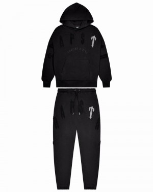 Black Trapstar Irongate Arch Chenille 2.0 Men's Tracksuits | CYXLGI-390