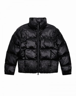 Black Trapstar Irongate Embossed Puffer Men's Jackets | ALDKUZ-305