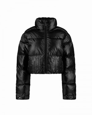 Black Trapstar Irongate Embossed Puffer Women's Jackets | NWYEJU-847