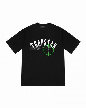 Black Trapstar Irongate Prime Target Tee Men's T Shirts | IZMUVX-681