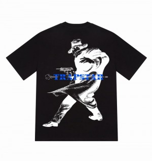 Black Trapstar Last Stand Tee Men's T Shirts | IRWYNE-436