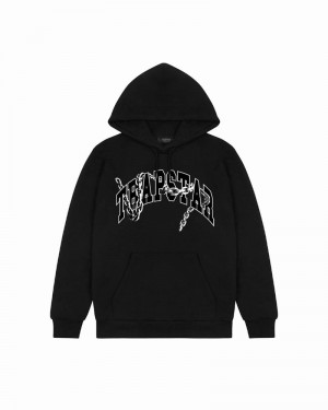 Black Trapstar Links Men's Hoodie | KWTUJO-503