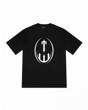 Black Trapstar T Crest Tee Men's T Shirts | EYPXQA-397