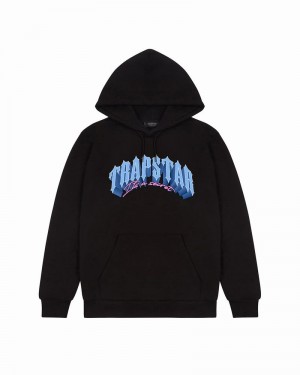 Black Trapstar Trap City Men's Hoodie | IVZRTQ-529