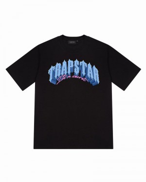 Black Trapstar Trap City Tee Men's T Shirts | BXYPZU-326