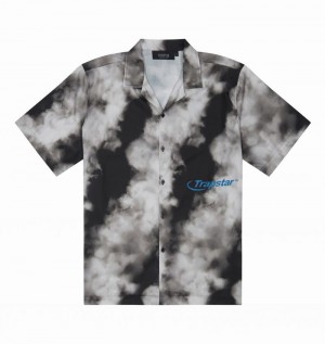 Black / Cream Trapstar Hyperdrive Bleach Shirt Men's T Shirts | XSCQOK-156