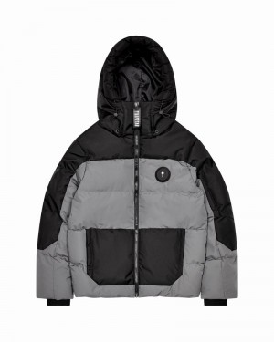 Black / Grey Trapstar Decoded AW23 Puffer Men's Jackets | TYUSKC-032