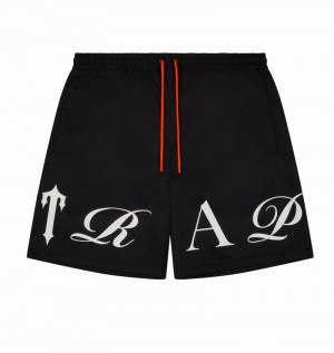 Black / Orange Trapstar Script Swimming Shorts Men's Sets | KXSMON-154