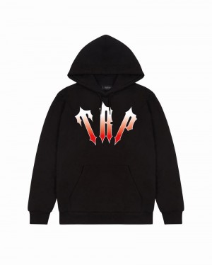 Black / Red Trapstar Irongate TRP Men's Hoodie | VFYCZH-104