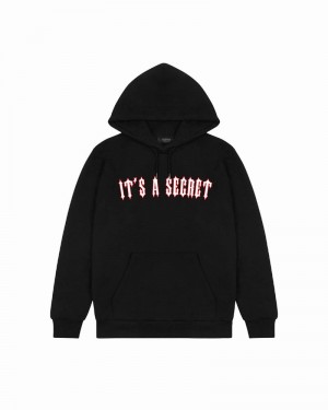 Black / Red Trapstar It's a Secret 2.0 Men's Hoodie | OCTGSZ-068