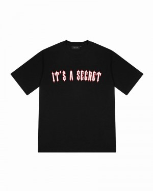 Black / Red Trapstar It's a Secret Tee 2.0 Men's T Shirts | UPOTMH-623