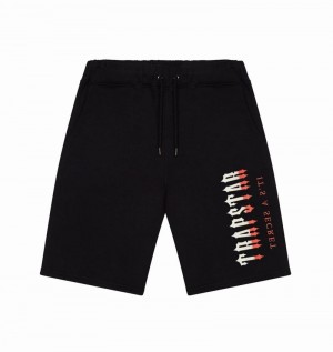 Black / Red Trapstar Oversized Decoded Shorts Men's Sets | AJSNZG-586