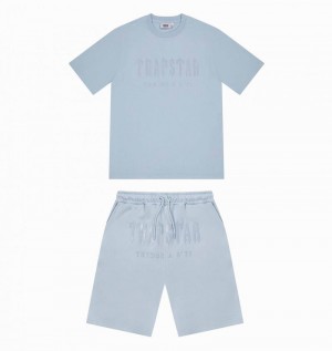 Blue Trapstar Decoded Gel Shorts Men's Sets | AMYLUO-436