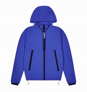 Blue Trapstar Hyperdrive Embossed Windbreaker Men's Jackets | VFSCAK-927