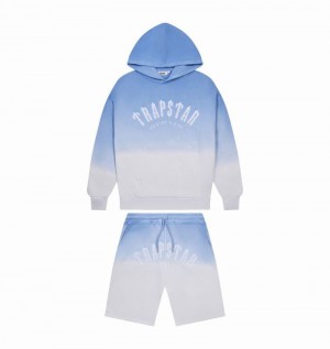 Blue Trapstar Irongate Arch Chenille Hoodie Men's Tracksuits | OTIGLH-078