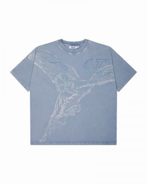 Blue Trapstar Spirit Tee Men's T Shirts | SMNCIY-539