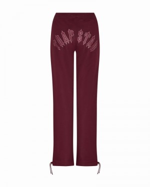 Burgundy Trapstar Mesh Irongate Arch Joggers Women's Tracksuits | MEKGRF-058