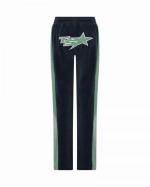 Green Trapstar TS-Star Velour Women's Pants | KRTGQP-751