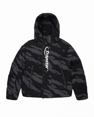 Grey Camo Trapstar Hyperdrive Technical Puffer Men's Jackets | KDWZFT-623