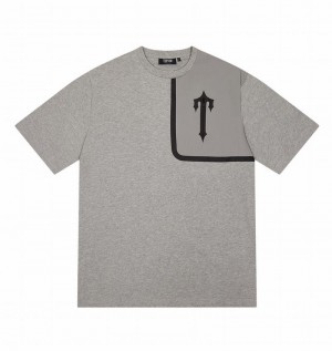 Grey Trapstar Irongate T Tech Zip Men's T Shirts | OYTWKA-857