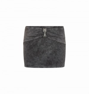 Grey Wash Trapstar Irongate T Belt Mini Women's Skirts | STGIAF-684