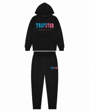 Light Turquoise Trapstar Decoded Chenille Hooded Men's Tracksuits | DSNACR-198