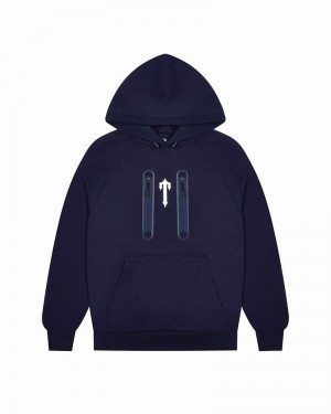 Navy Trapstar Irongate T Trap Fleece Hoodie Men's Tracksuits | DIHOGS-935