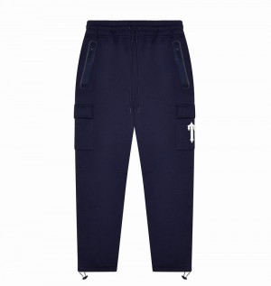 Navy Trapstar Irongate T Trap Fleece Men's Pants | DMWKOS-927