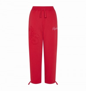 Red Trapstar TS-Star Drawcord Hem Joggers Women's Tracksuits | UPWART-513