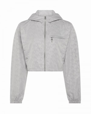 Silver Trapstar Monogram Windbreaker Women's Jackets | OMSHYI-054