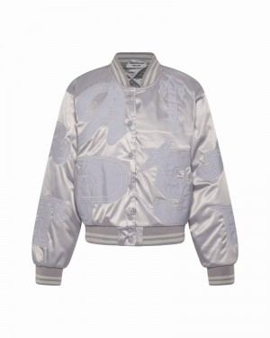 Silver Trapstar Wildcard Stadium Women's Jackets | EIFSJO-179