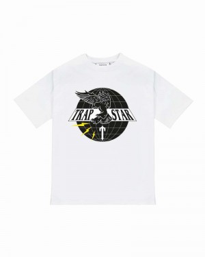 White Trapstar Airforce Irongate T Tee Men's T Shirts | WNIKAB-297