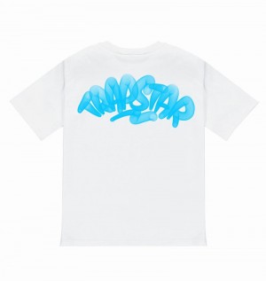 White Trapstar Colour Blitz Tee Men's T Shirts | BOAZWE-217