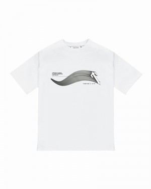 White Trapstar Drift Tee Men's T Shirts | SRWJQZ-809