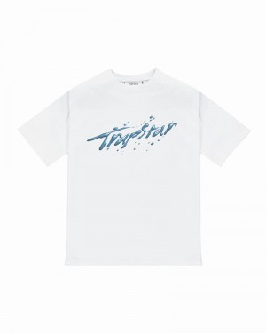 White Trapstar H2O Tee Men's T Shirts | NWOTBR-935