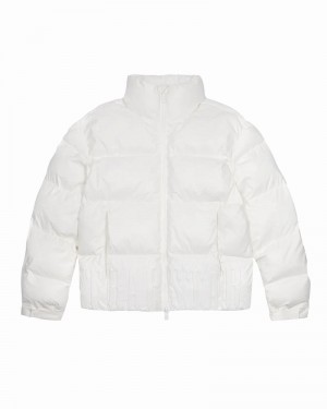 White Trapstar Irongate Embossed Puffer Men's Jackets | JEGKZC-697