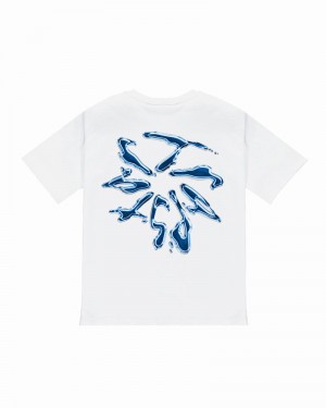 White Trapstar Liquid Chrome 2.0 Tee Men's T Shirts | MGDQTH-937