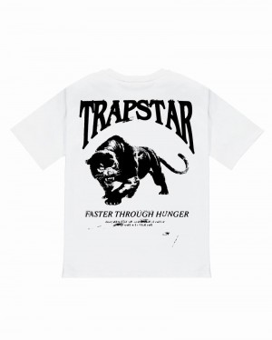 White Trapstar Panthera Tee Men's T Shirts | BCIFZP-208