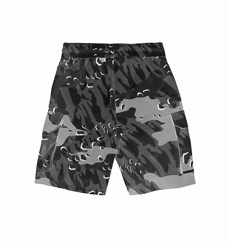 Black Camo Trapstar Decoded Camo Shorts Men's Sets | HJMVQS-071